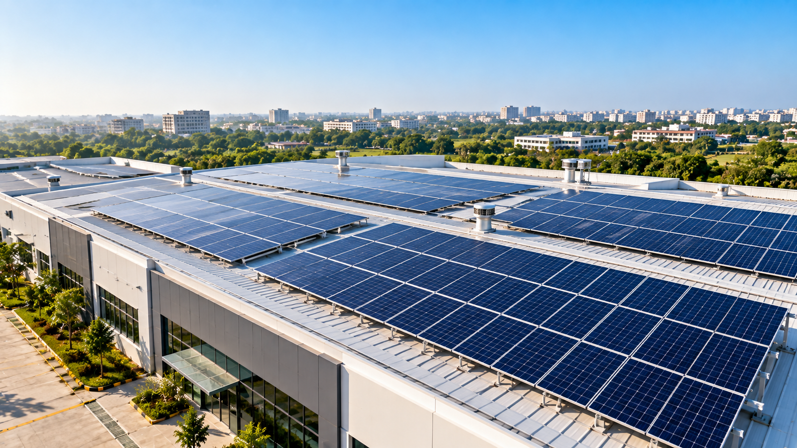 Commercial solar installation